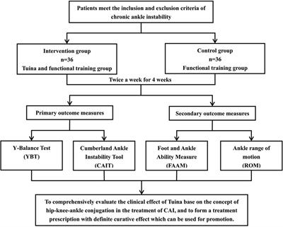 The effect of Tuina based on the concept of hip-knee-ankle conjugation in patients with chronic ankle instability: study protocol for a randomized controlled trial